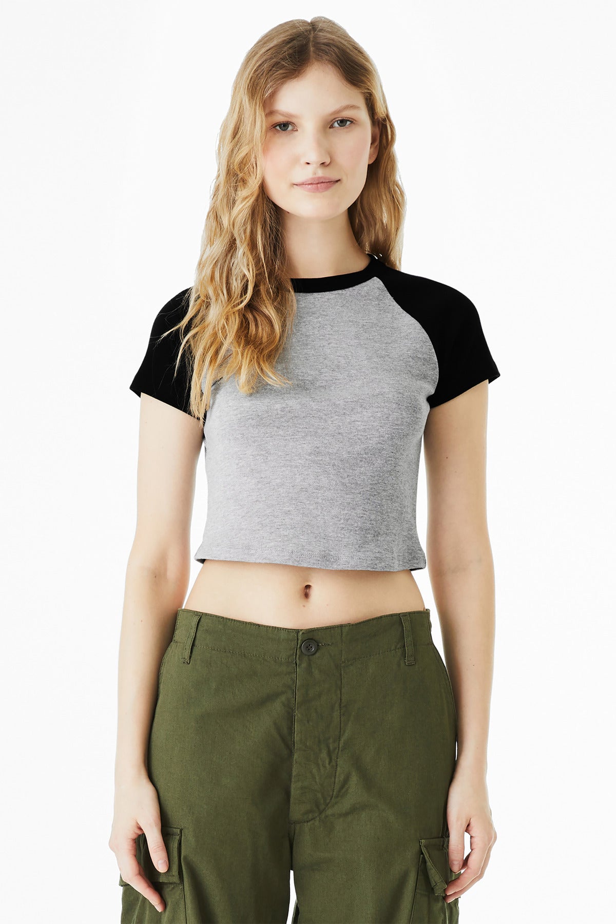 BELLA+CANVAS® Women's Micro Rib Raglan Baby Tee BC1201