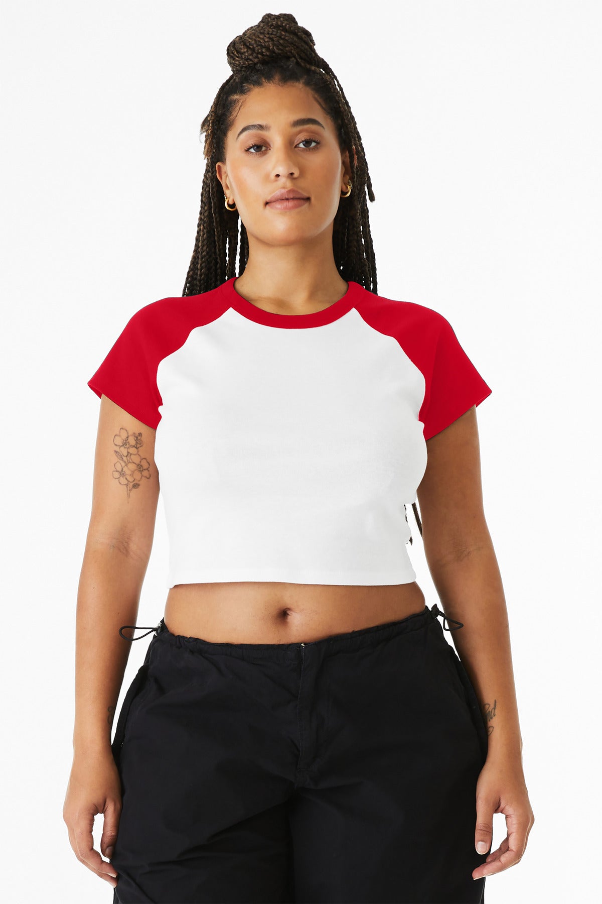 BELLA+CANVAS® Women's Micro Rib Raglan Baby Tee BC1201