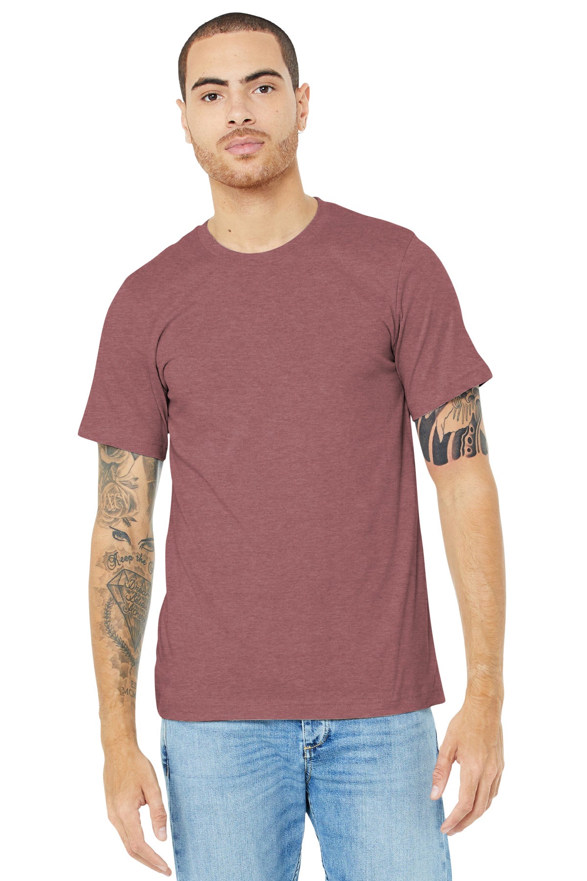 BELLA+CANVAS ® Unisex Heather CVC Short Sleeve Tee. BC3001CVC