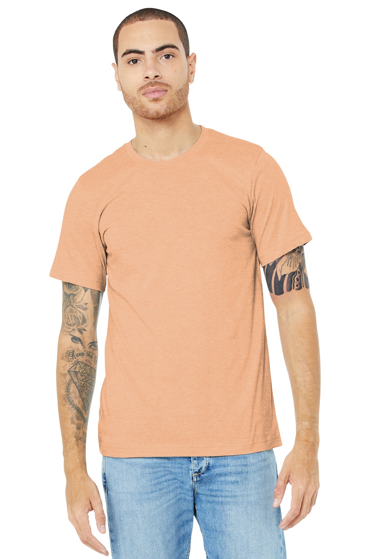 BELLA+CANVAS ® Unisex Heather CVC Short Sleeve Tee. BC3001CVC