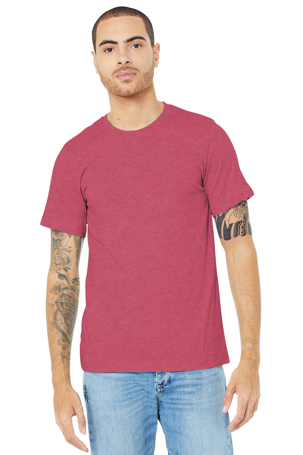 BELLA+CANVAS ® Unisex Heather CVC Short Sleeve Tee. BC3001CVC