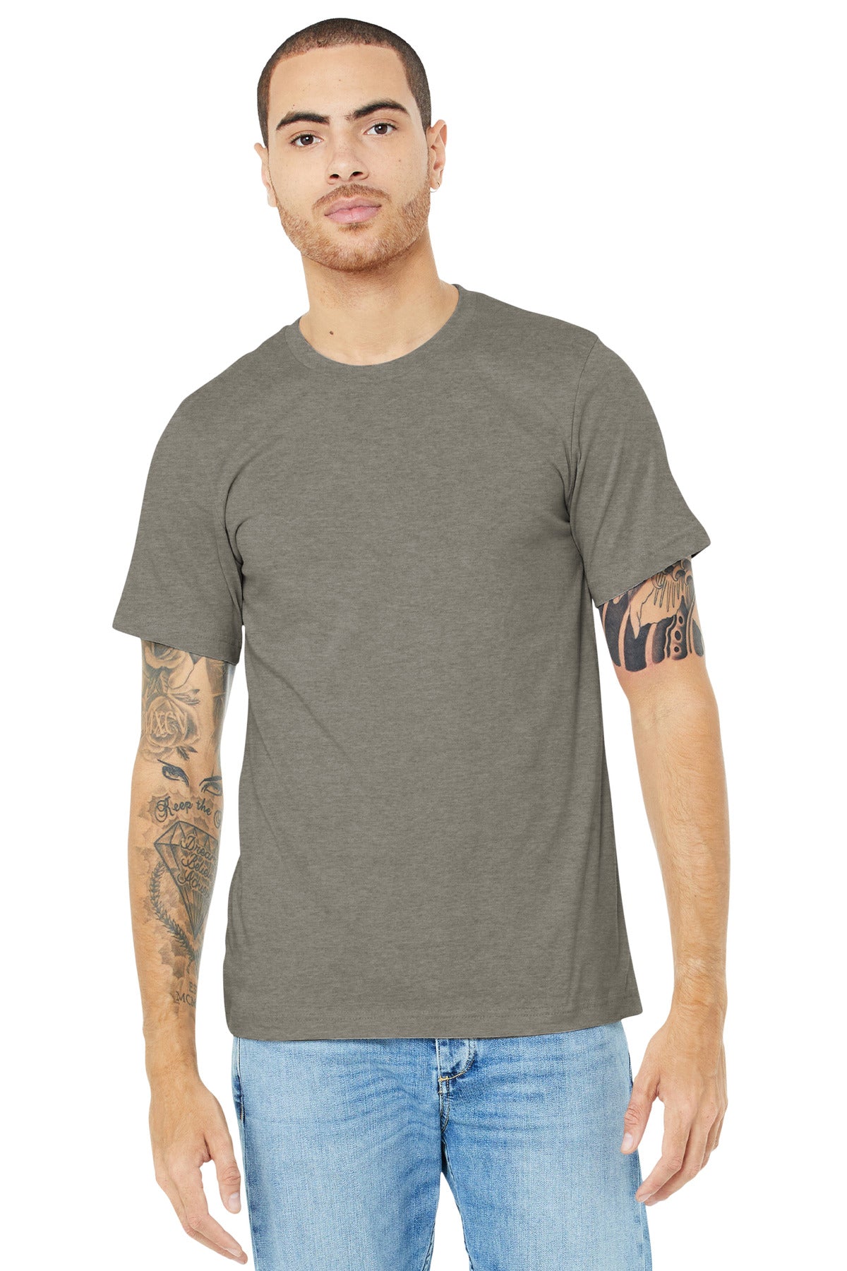 BELLA+CANVAS ® Unisex Heather CVC Short Sleeve Tee. BC3001CVC