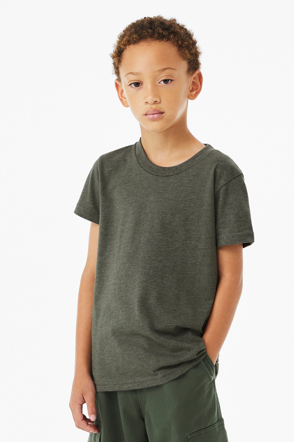 BELLA+CANVAS® Youth Heather CVC Tee BC3001YCVC