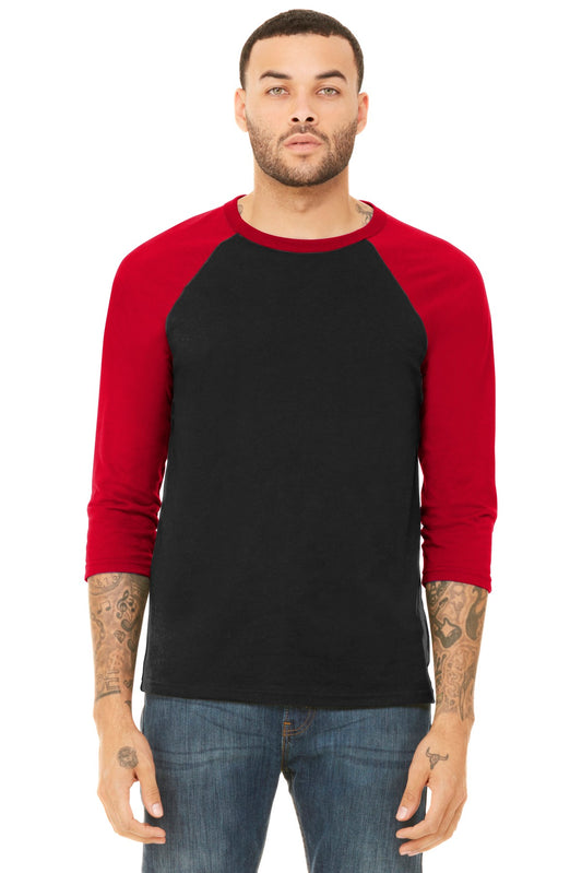 BELLA+CANVAS ® Unisex 3/4-Sleeve Baseball Tee. BC3200