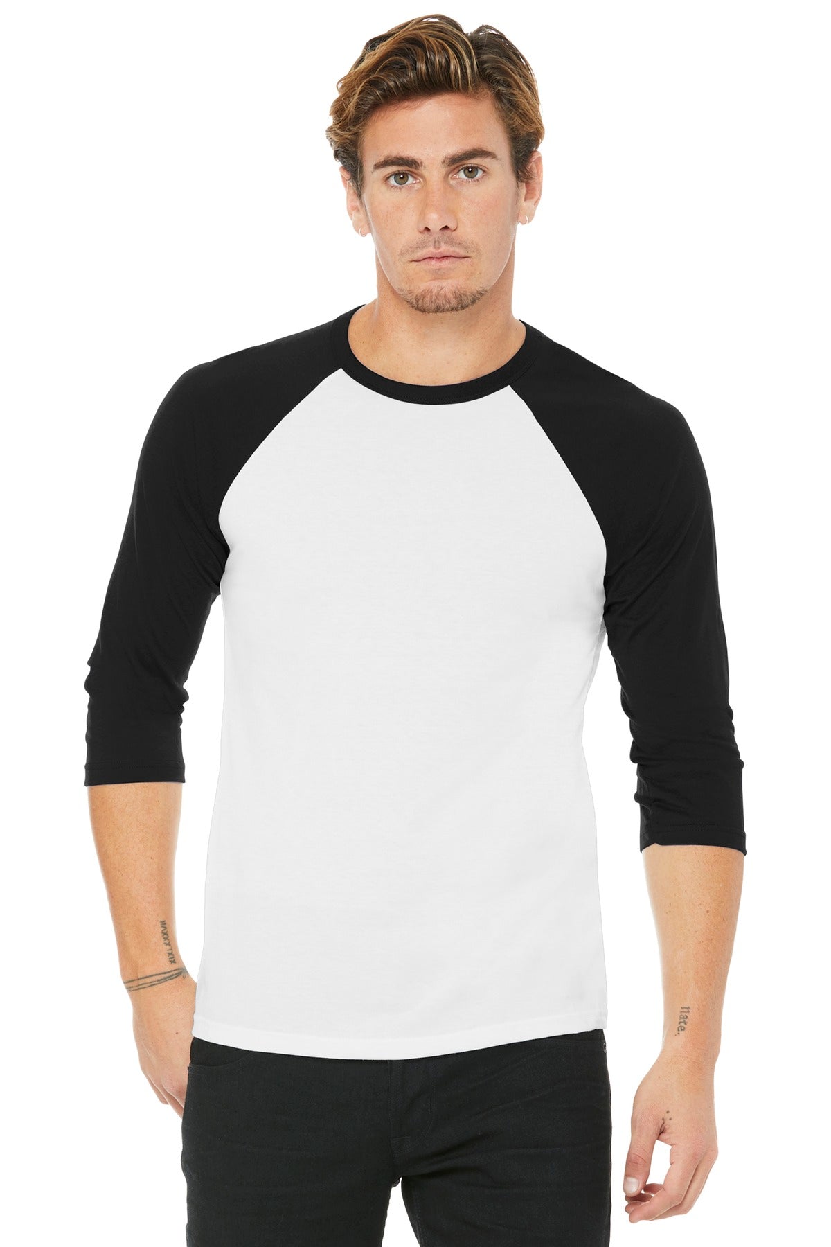 BELLA+CANVAS ® Unisex 3/4-Sleeve Baseball Tee. BC3200