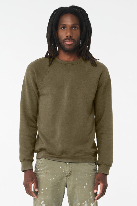 BELLA+CANVAS ® Unisex Sponge Fleece Raglan Sweatshirt. BC3901