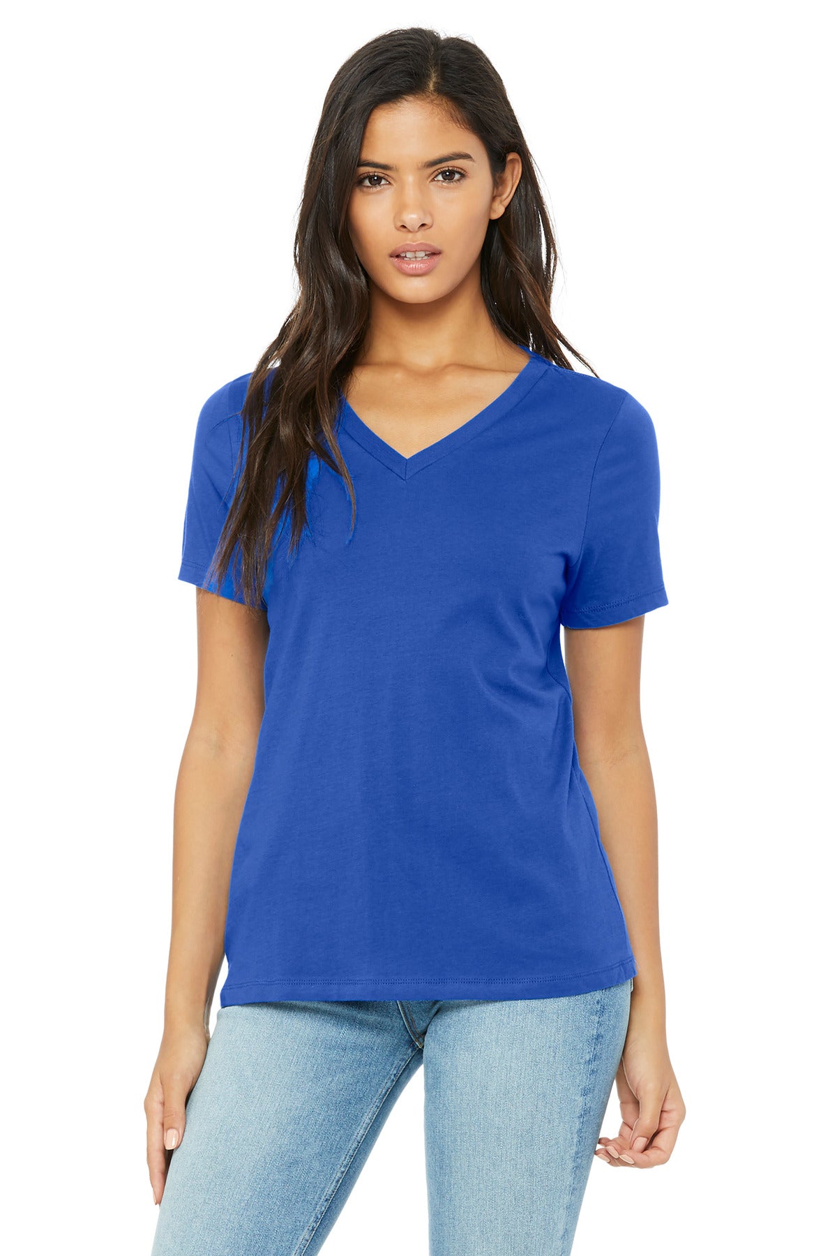 BELLA+CANVAS ® Women's Relaxed Jersey Short Sleeve V-Neck Tee. BC6405