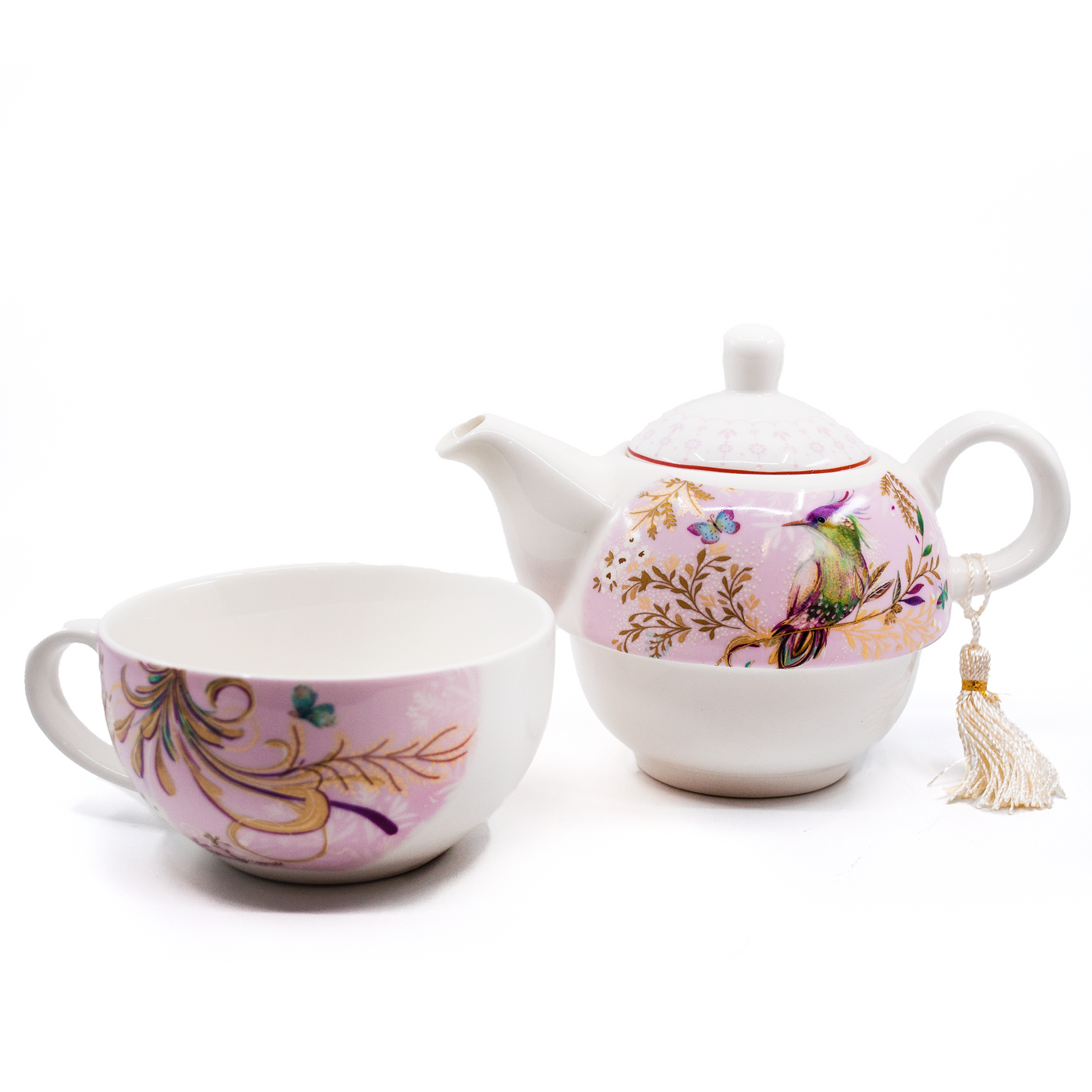 Vintage Design Tea Pot and Cup Gift Set with Gift Box included