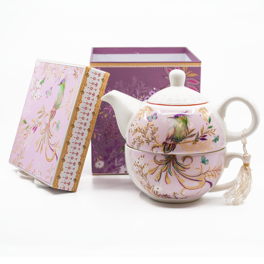 Vintage Design Tea Pot and Cup Gift Set with Gift Box included