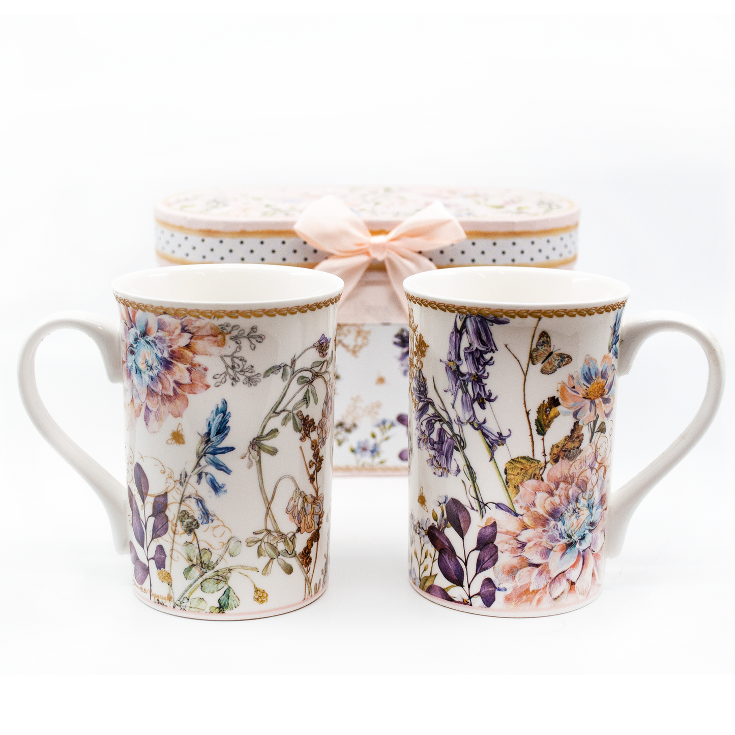 Pair of Vintage Design Teacups with Gift Box Included