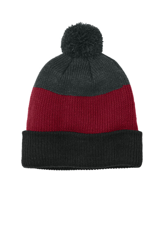Port Authority® Cozy Striped Pom Beanie C979