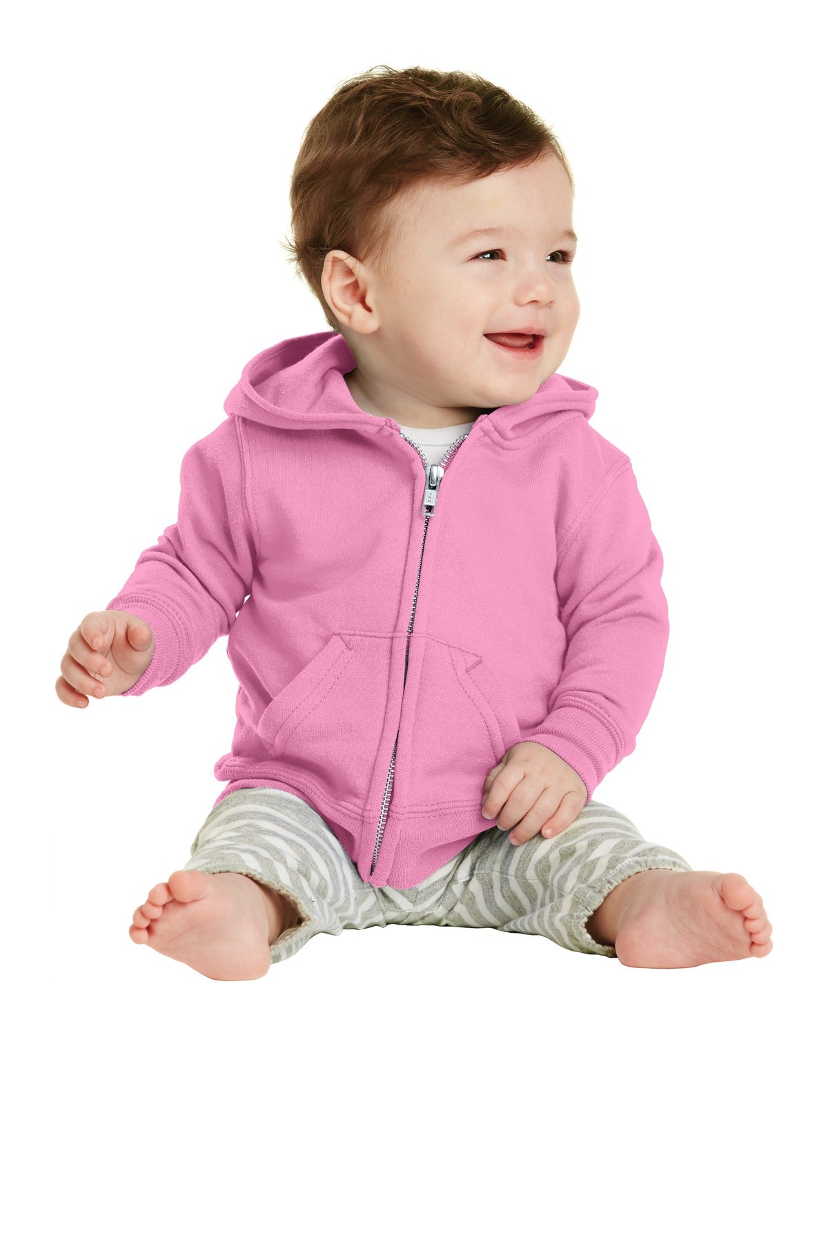 Port & Company® Infant Core Fleece Full-Zip Hooded Sweatshirt. CAR78IZH