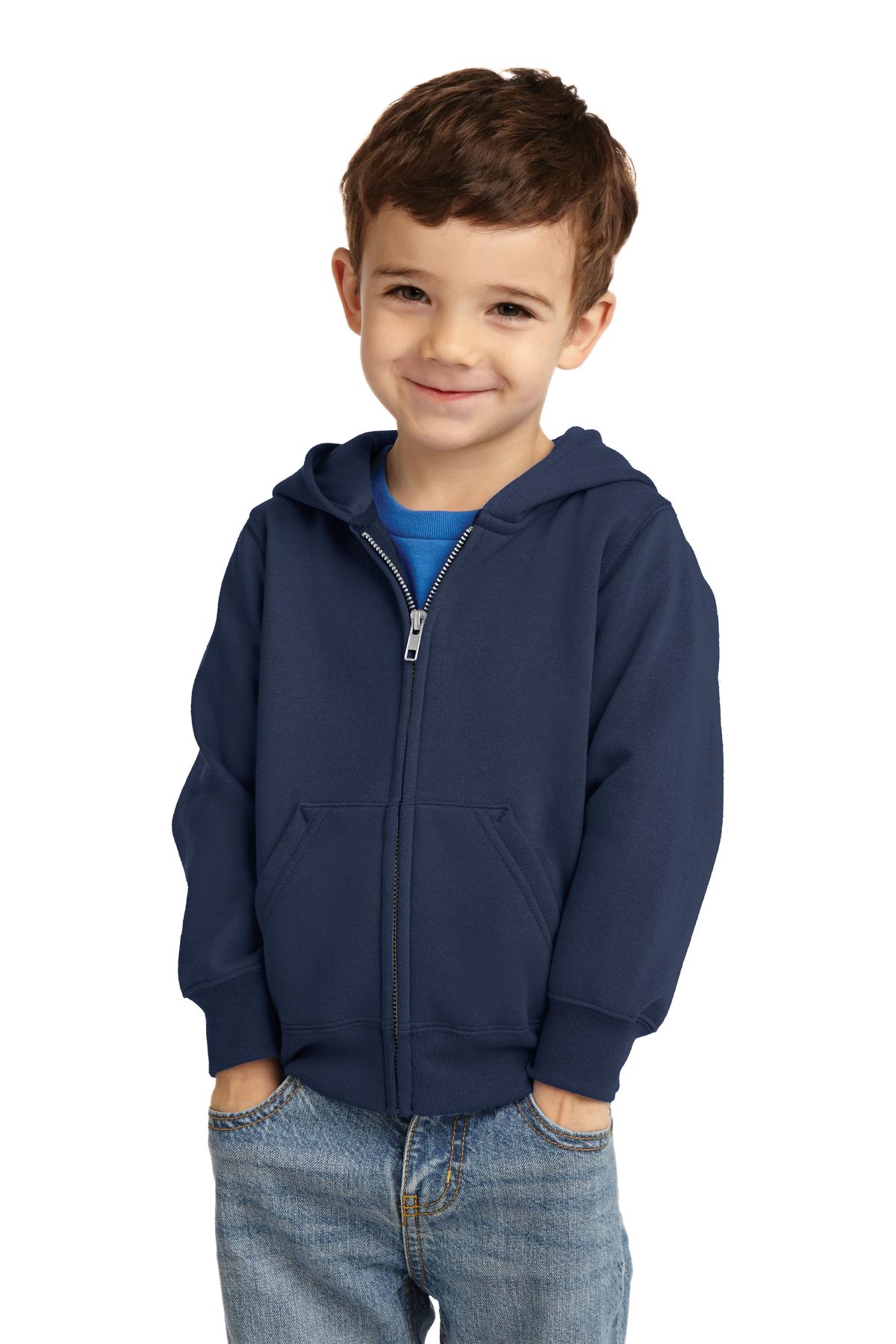 Port & Company? Toddler Core Fleece Full-Zip Hooded Sweatshirt. CAR78TZH