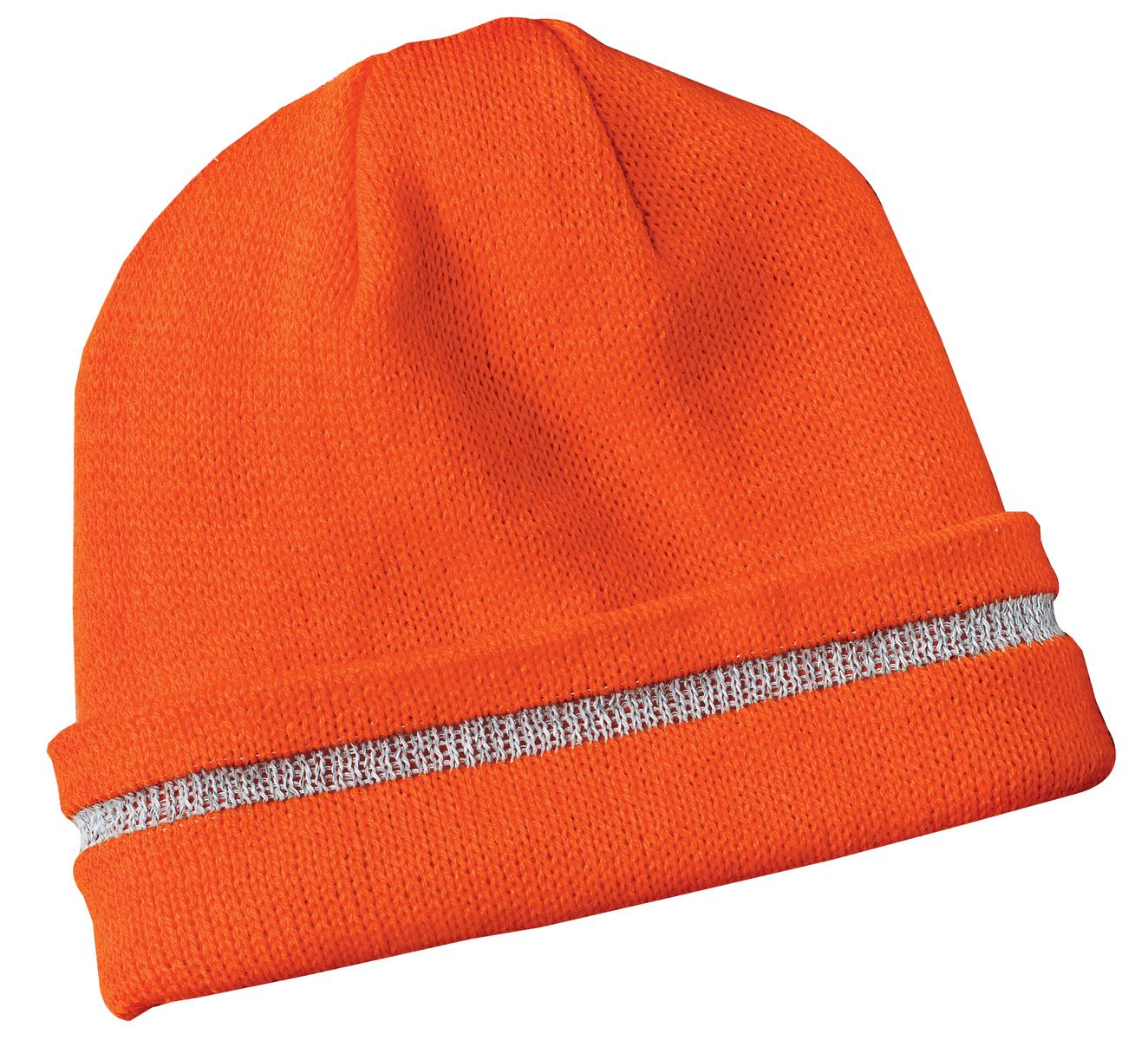 CornerStone® - Enhanced Visibility Beanie with Reflective Stripe.  CS800