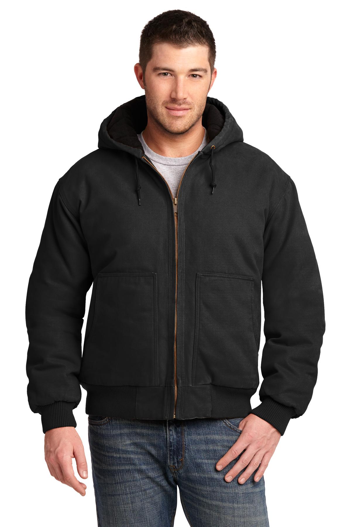 CornerStone® Washed Duck Cloth Insulated Hooded Work Jacket. CSJ41