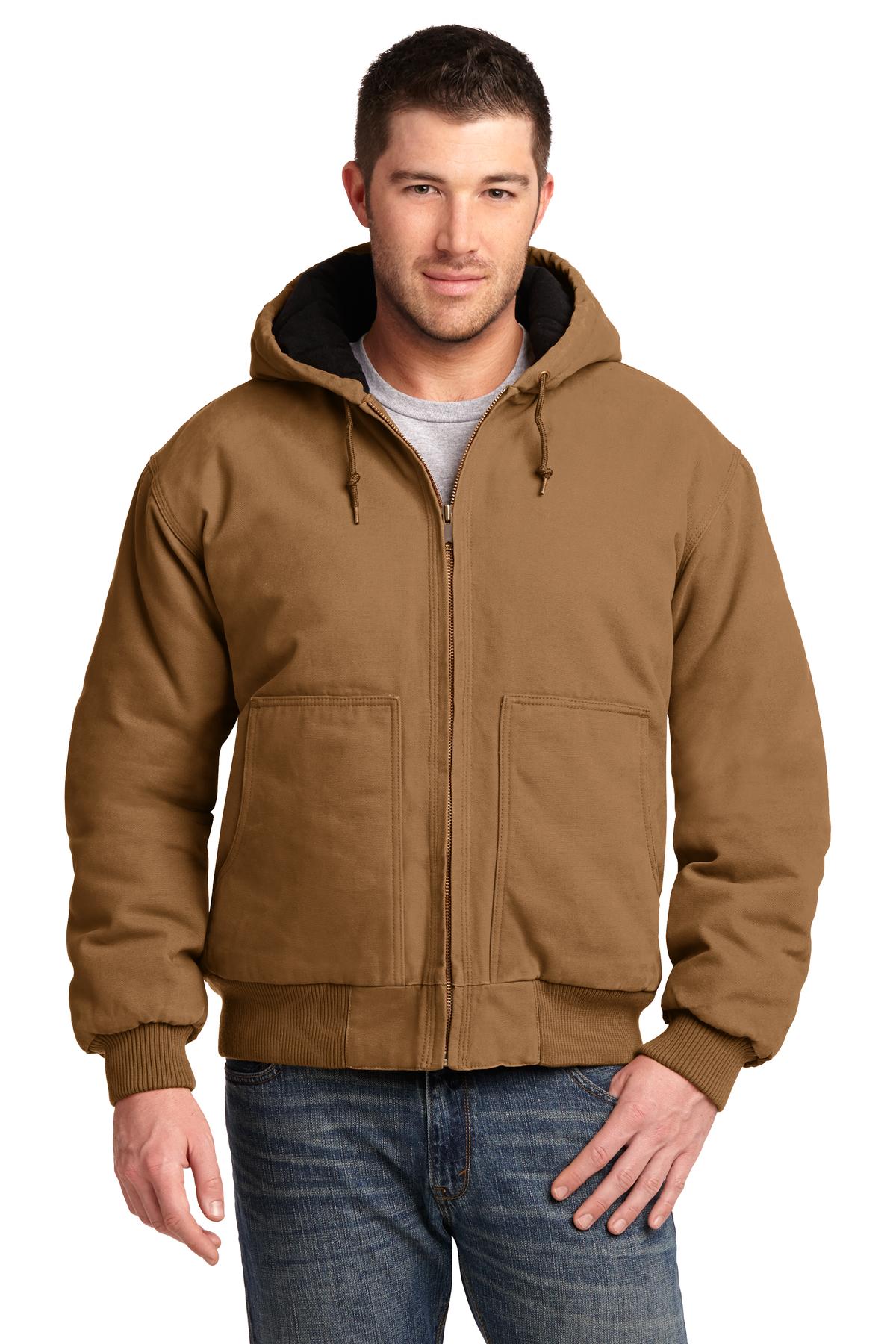 CornerStone® Washed Duck Cloth Insulated Hooded Work Jacket. CSJ41