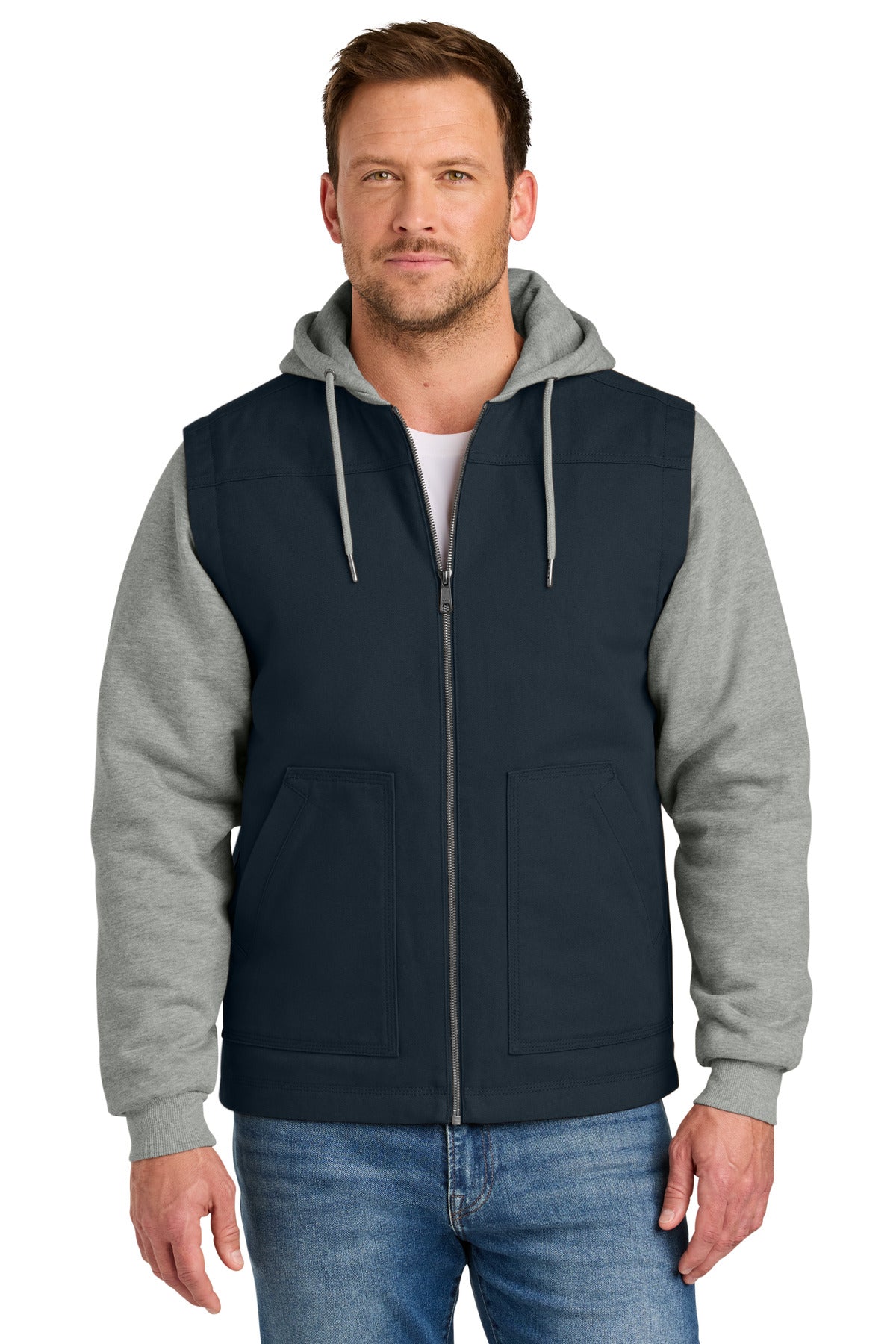 CornerStone® Duck Fleece Full-Zip Hooded Jacket CSJ42