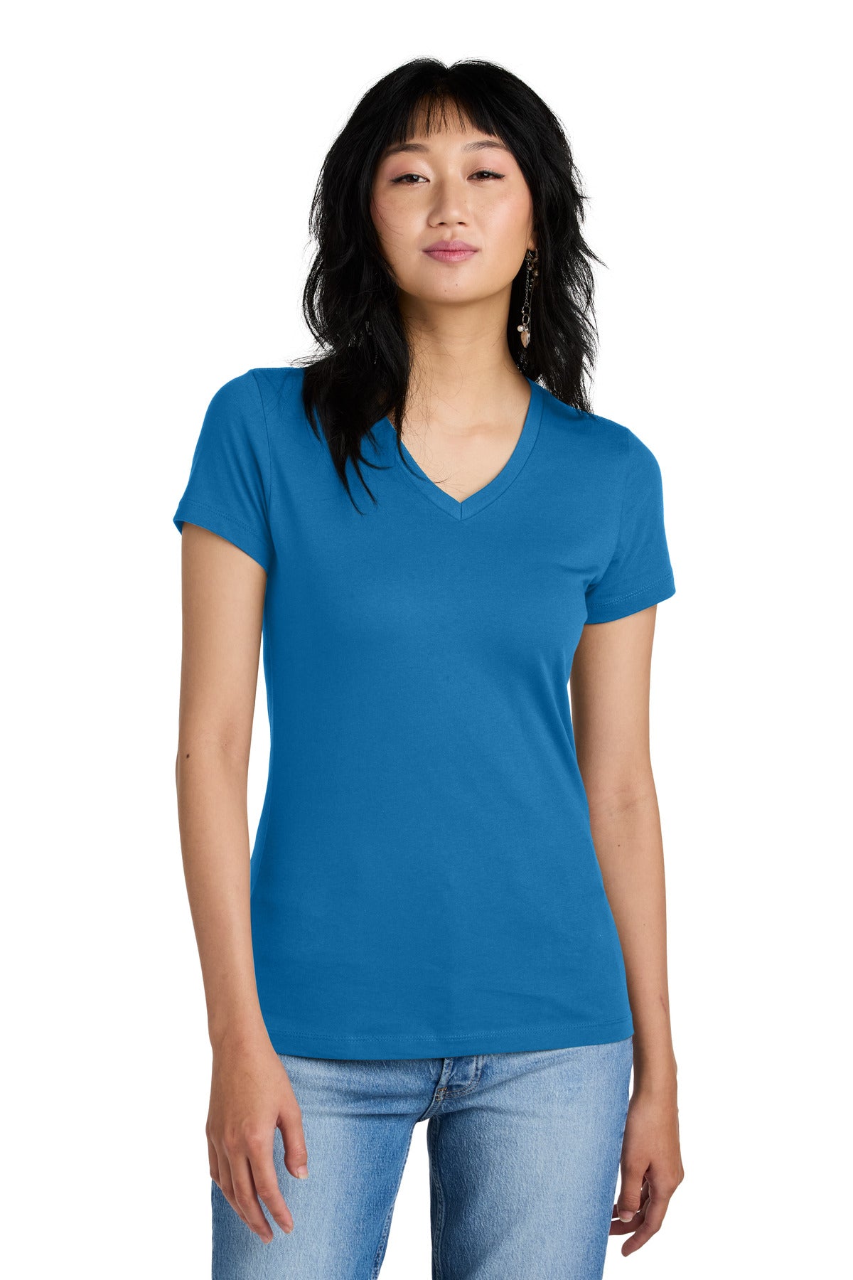 District® - Women's Perfect Weight® V-Neck Tee. DM1170L