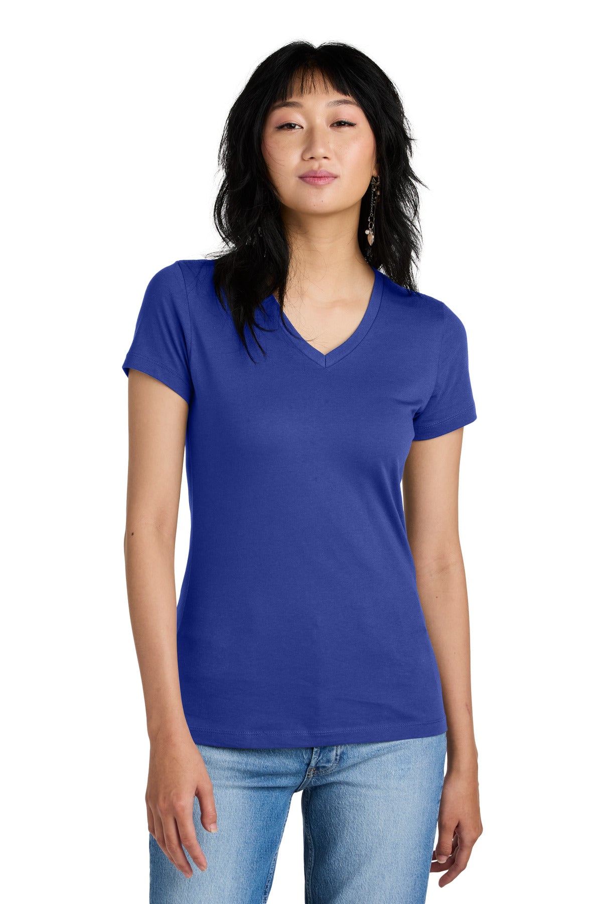 District® - Women's Perfect Weight® V-Neck Tee. DM1170L