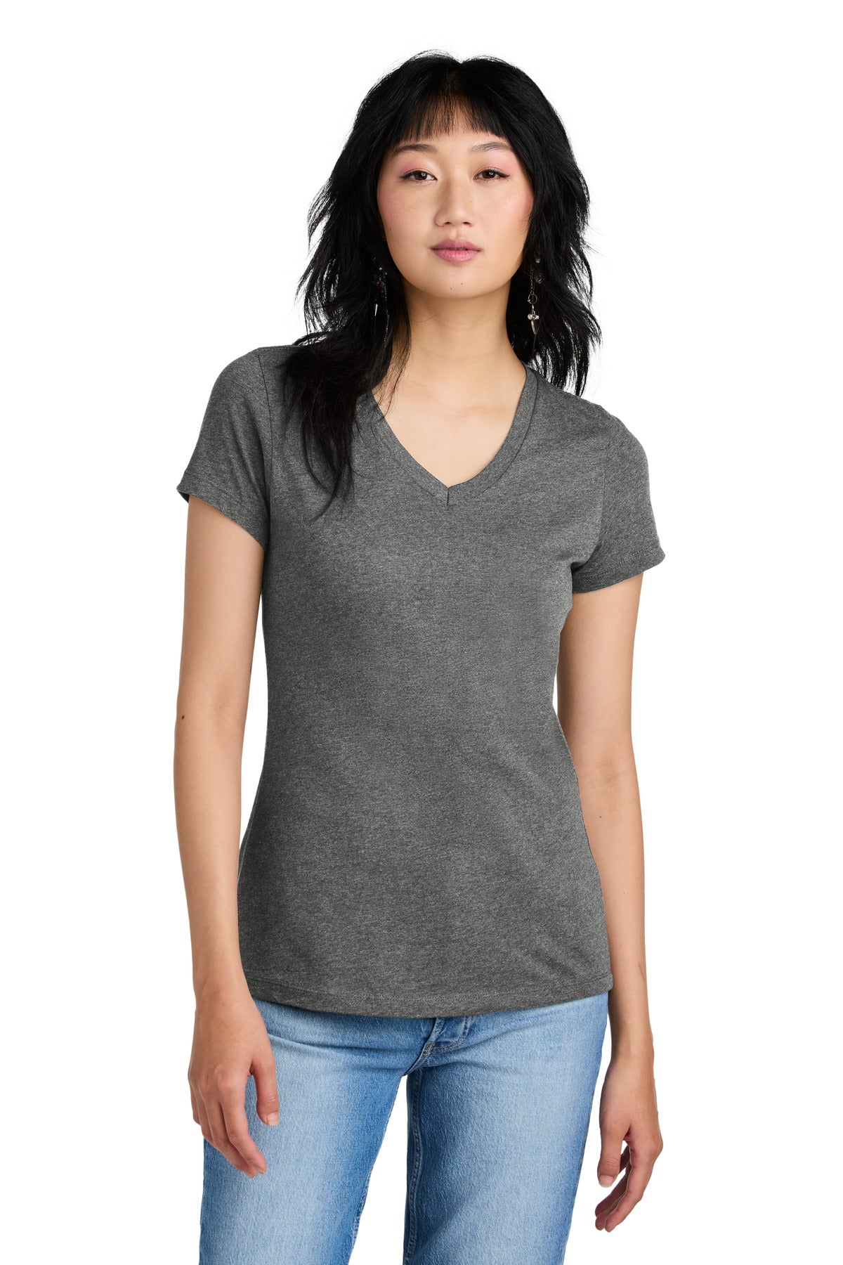 District® - Women's Perfect Weight® V-Neck Tee. DM1170L