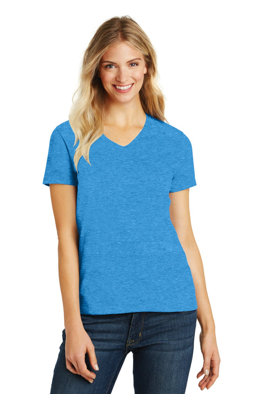 District® Women's Perfect Blend® CVC V-Neck Tee. DM1190L