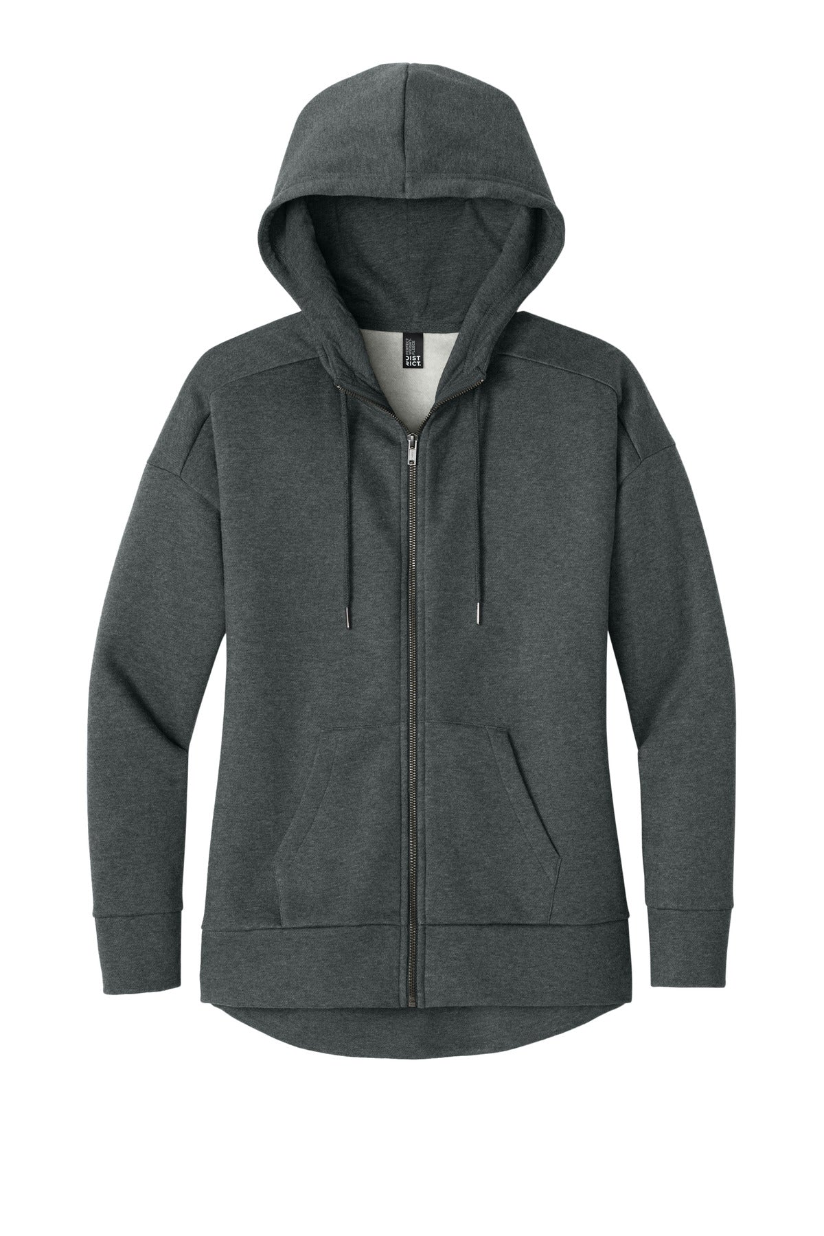 District ® Women's Perfect Weight ® Fleece Drop Shoulder Full-Zip Hoodie DT1104