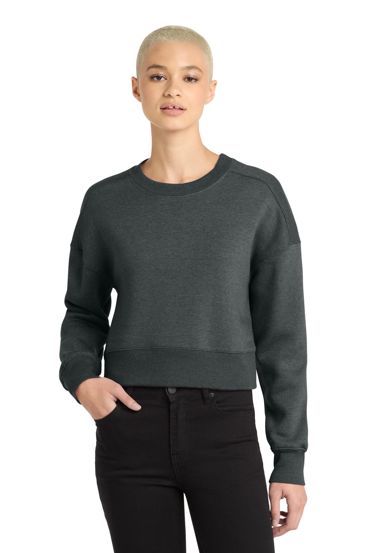 District ® Women's Perfect Weight ® Fleece Cropped Crew DT1105