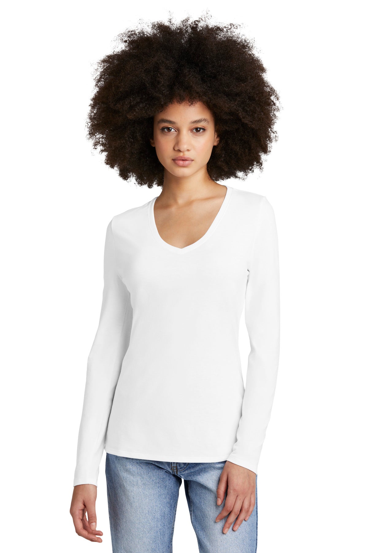 District® Women's Perfect Tri® Long Sleeve V-Neck Tee DT135