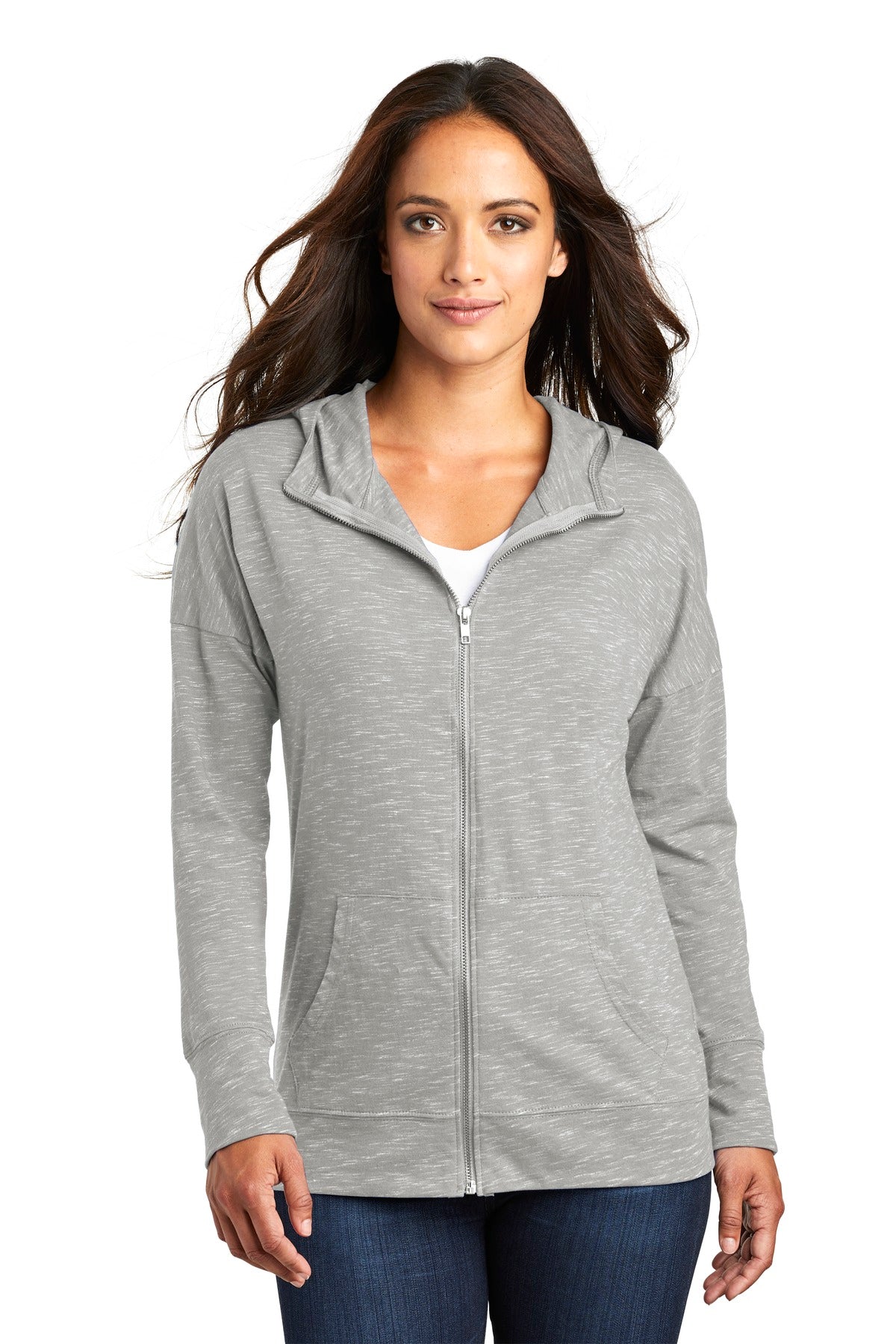 District ® Women's Medal Full-Zip Hoodie. DT665