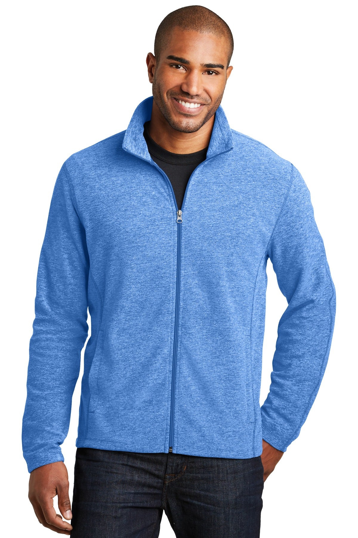 Port Authority® Heather Microfleece Full-Zip Jacket. F235