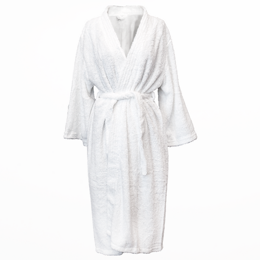 White Plush Bath Robe