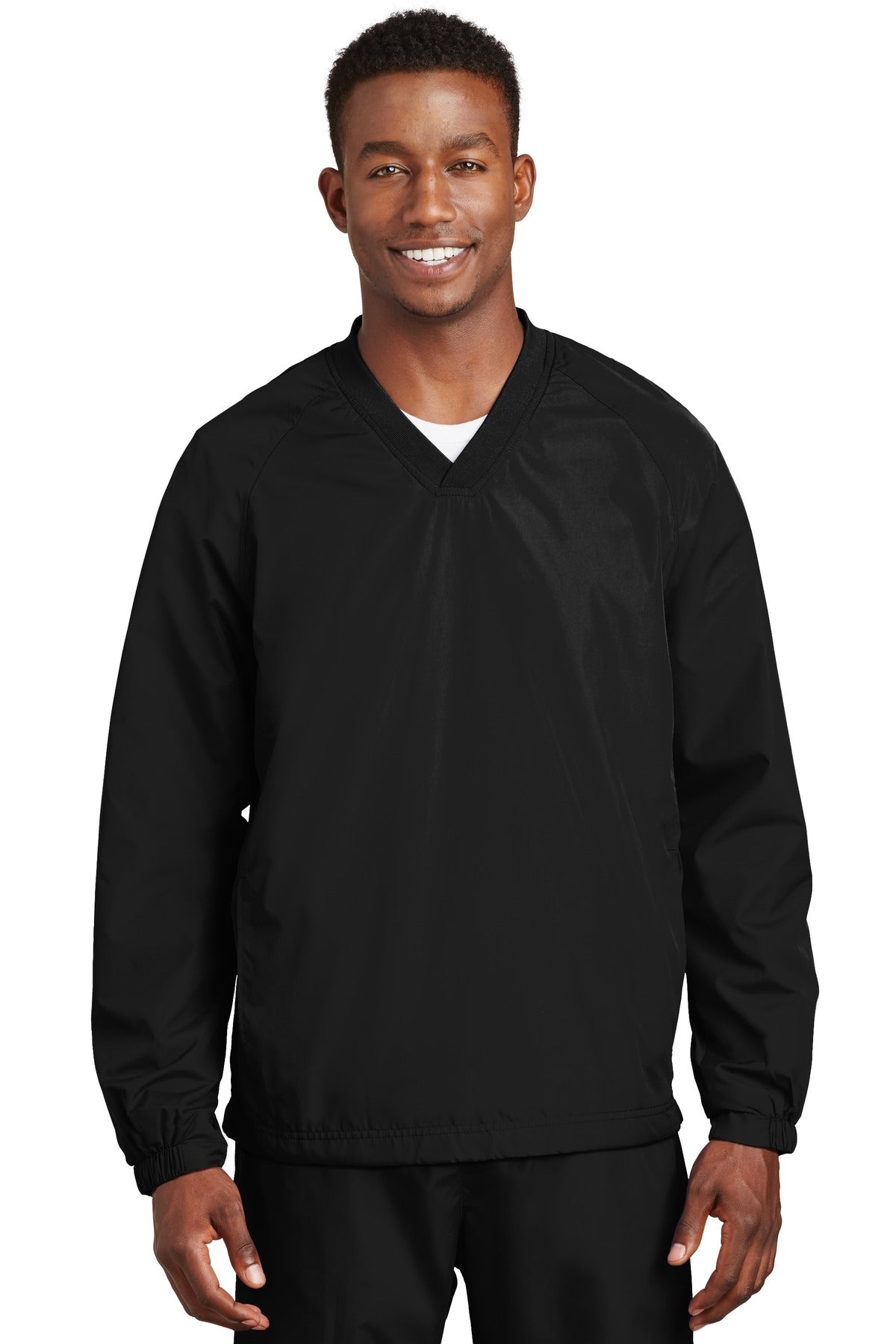 Sport-Tek® V-Neck Raglan Wind Shirt. JST72