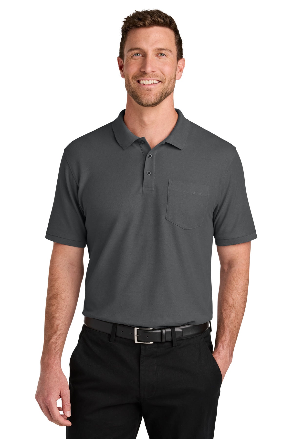 Port Authority® Wearever Signature Pique Pocket Polo K200P