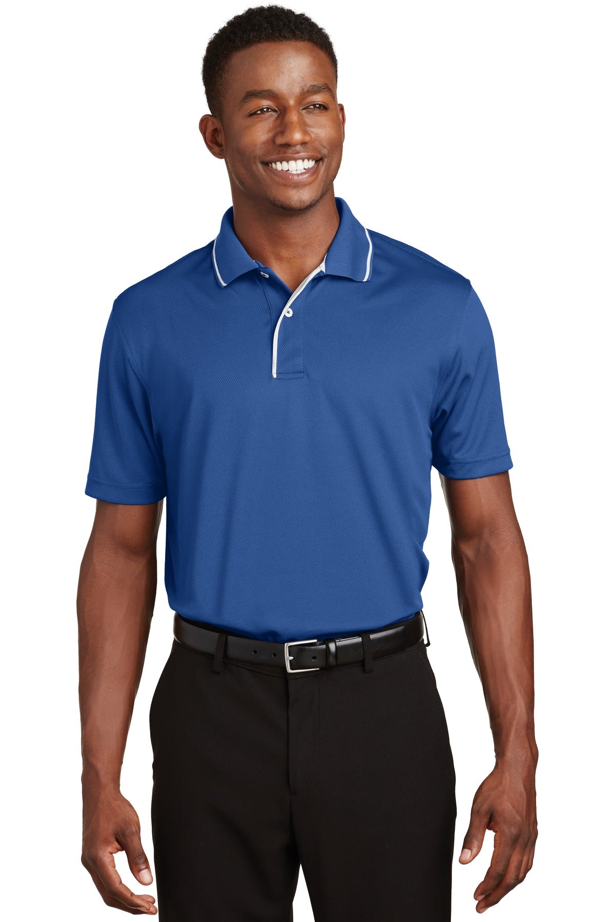 Sport-Tek® Dri-Mesh® Polo with Tipped Collar and Piping.  K467