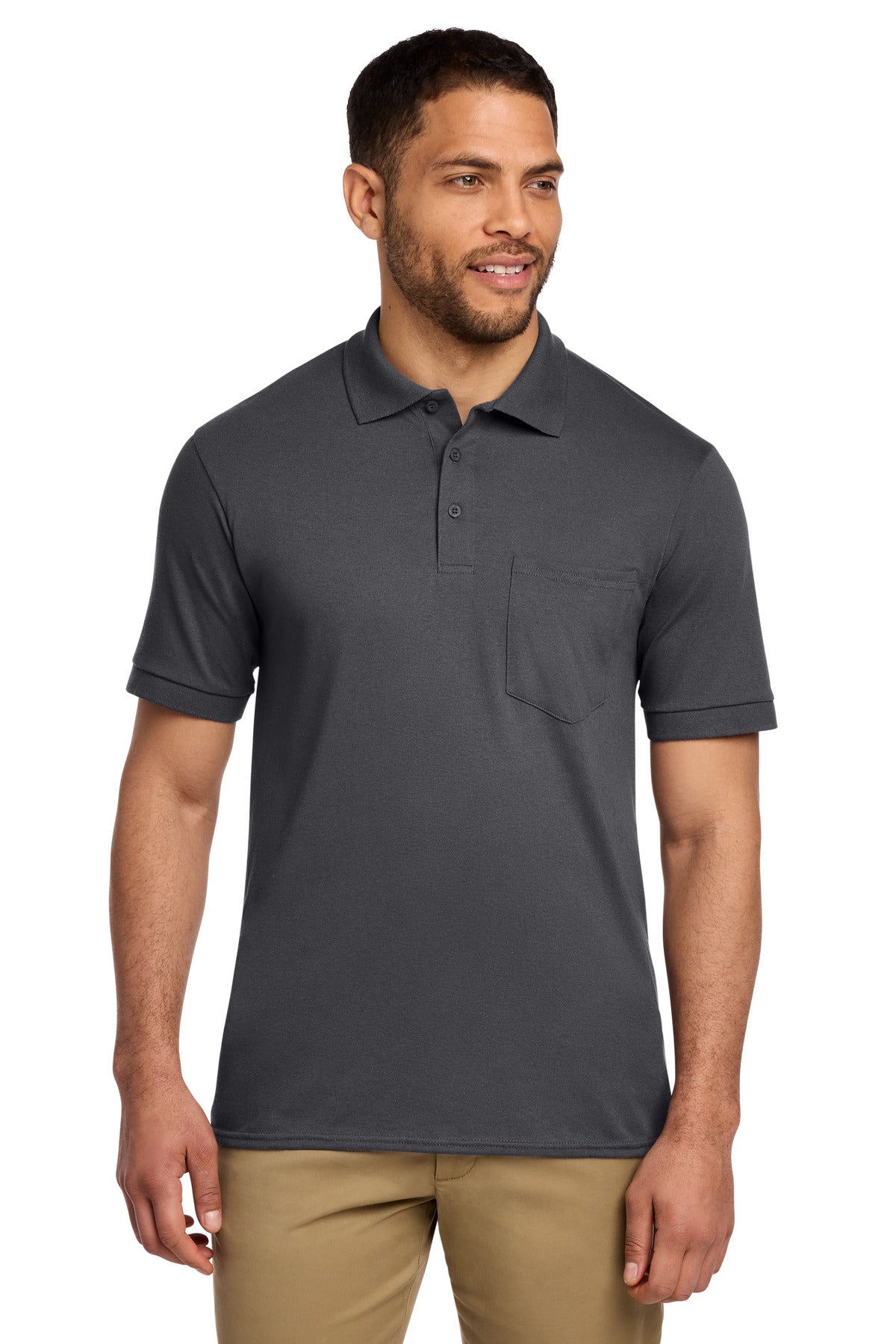 Port & Co™ Core Blend Jersey Knit Pocket Polo. KP55P