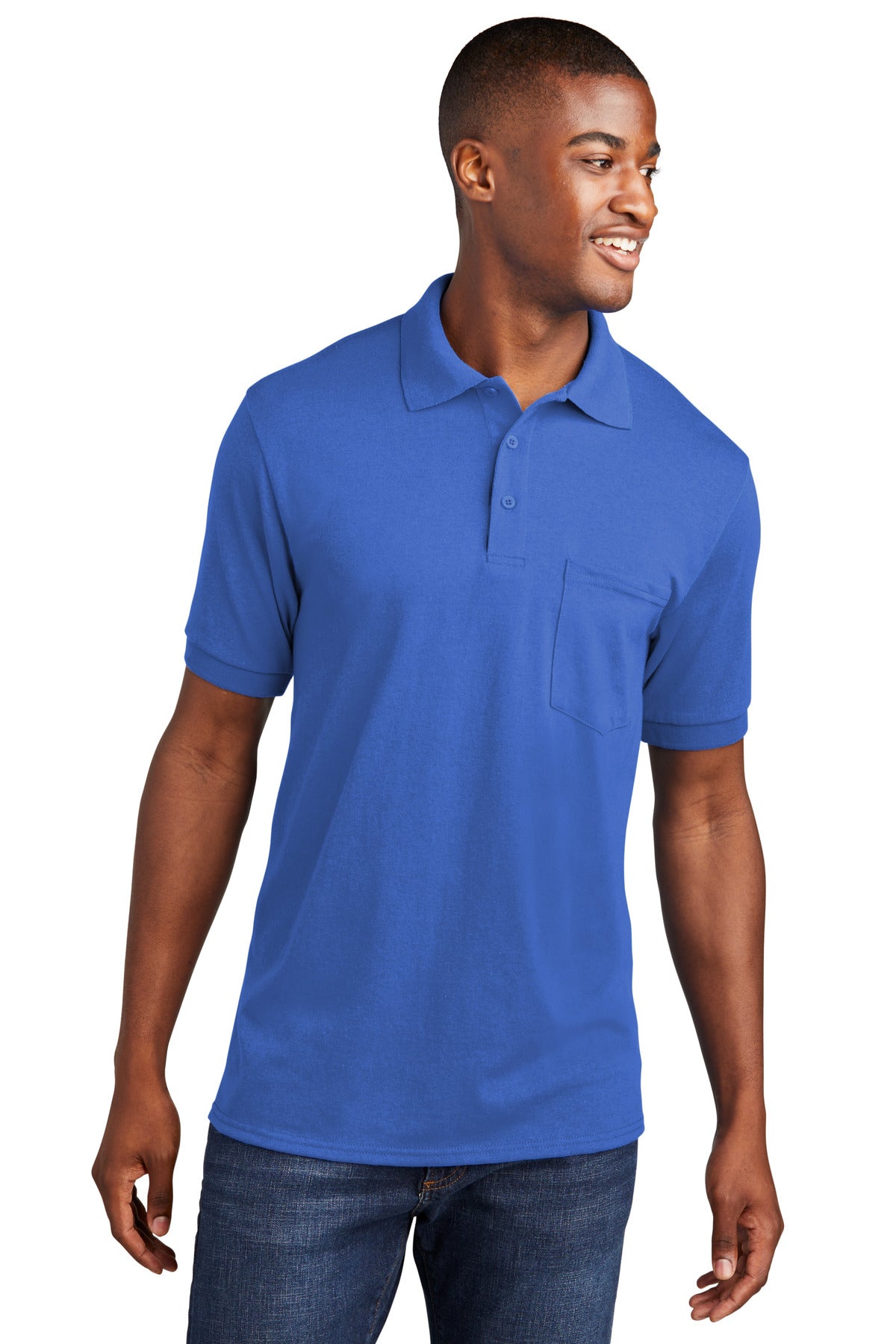 Port & Company® Core Blend Jersey Knit Pocket Polo. KP55P