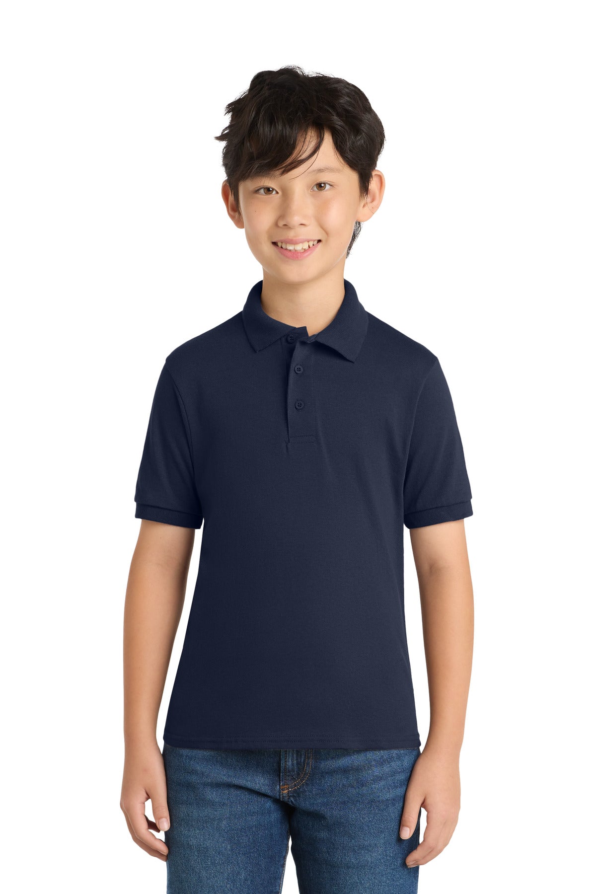 Port & Co™ Youth Core Blend Jersey Knit Polo. KP55Y
