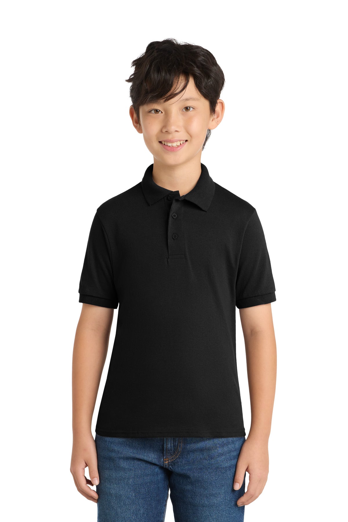 Port & Co™ Youth Core Blend Jersey Knit Polo. KP55Y