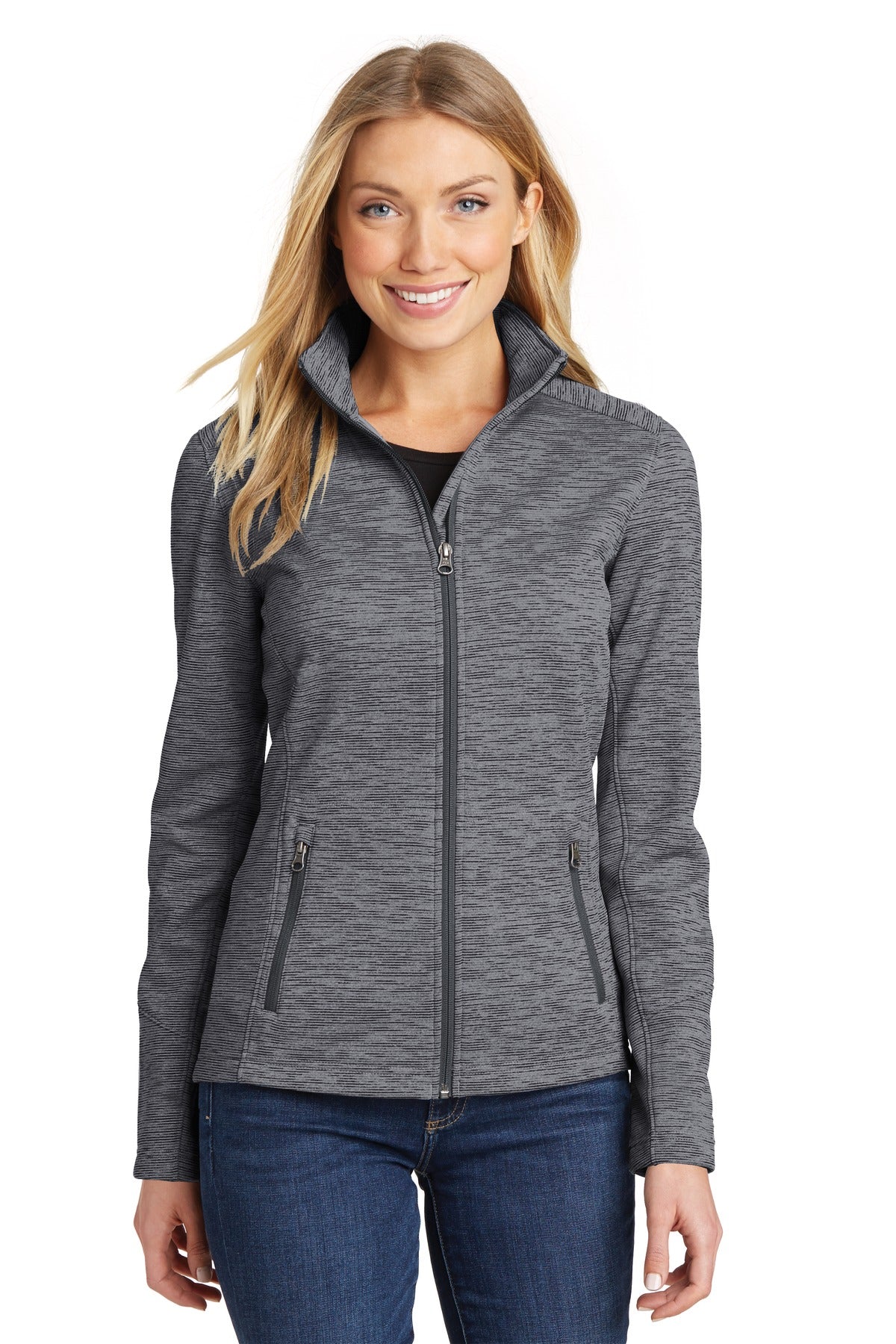 Port Authority® Women's Digi Stripe Fleece Jacket. L231