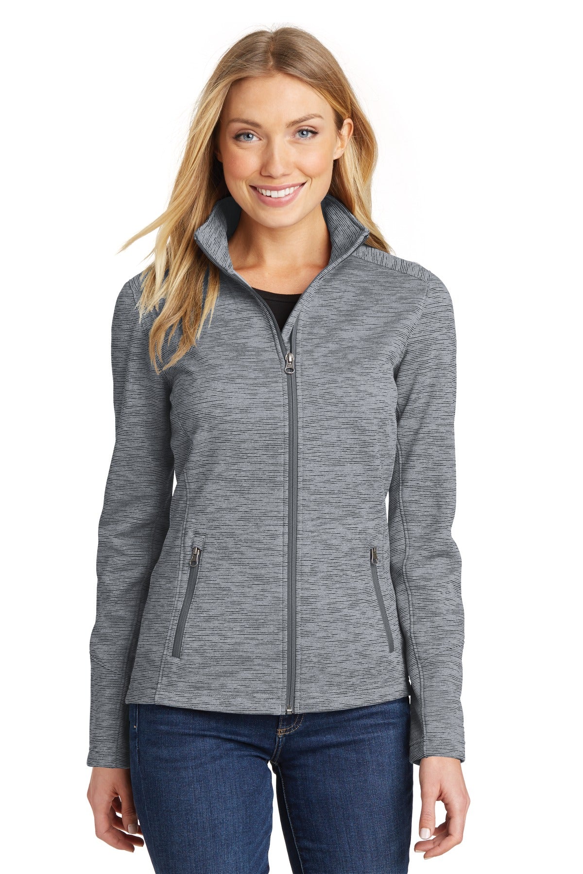 Port Authority® Women's Digi Stripe Fleece Jacket. L231