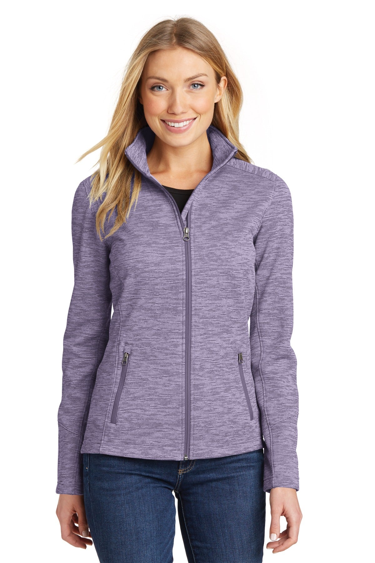 Port Authority® Women's Digi Stripe Fleece Jacket. L231