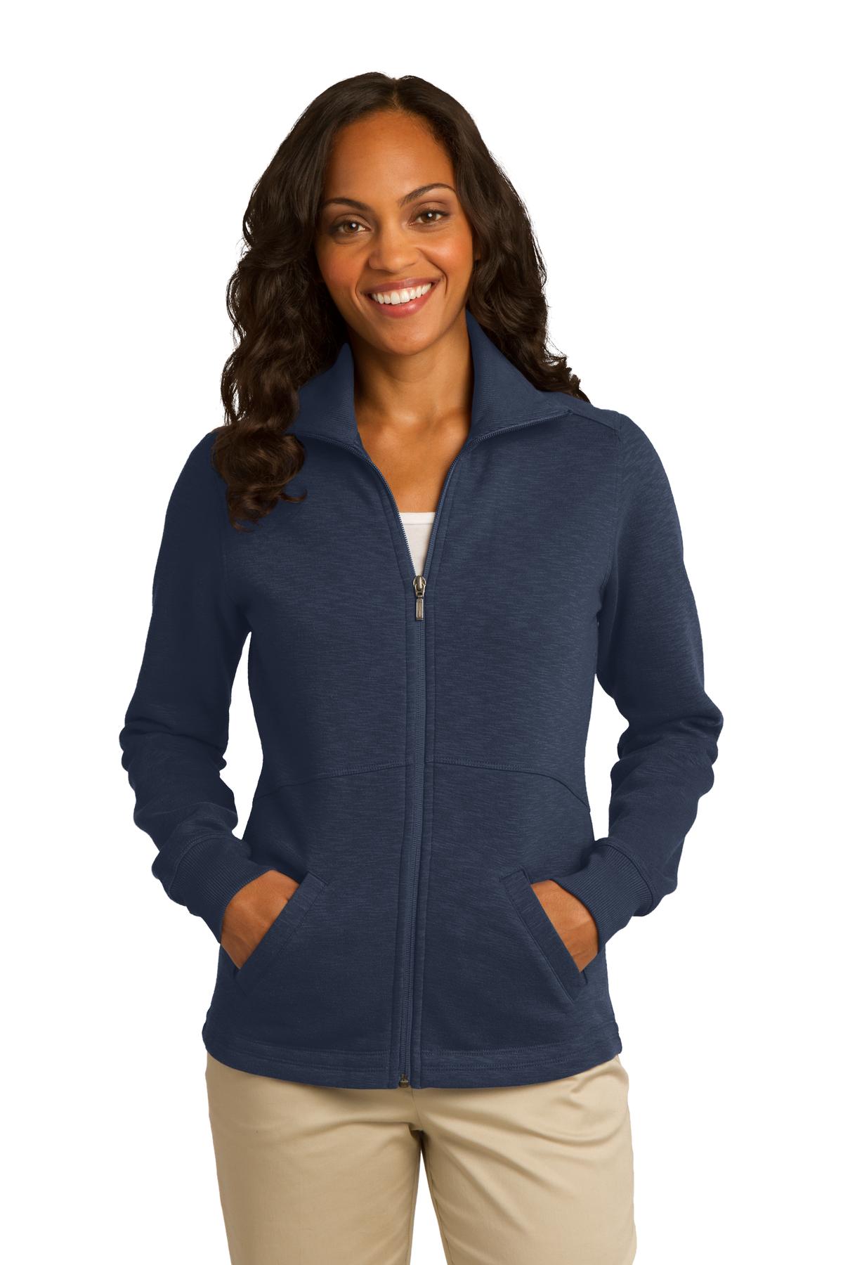 Port Authority® Women's Slub Fleece Full-Zip Jacket. L293