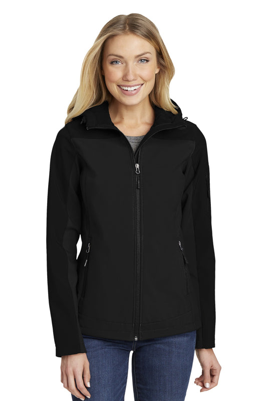 Port Authority® Women's Hooded Core Soft Shell Jacket. L335