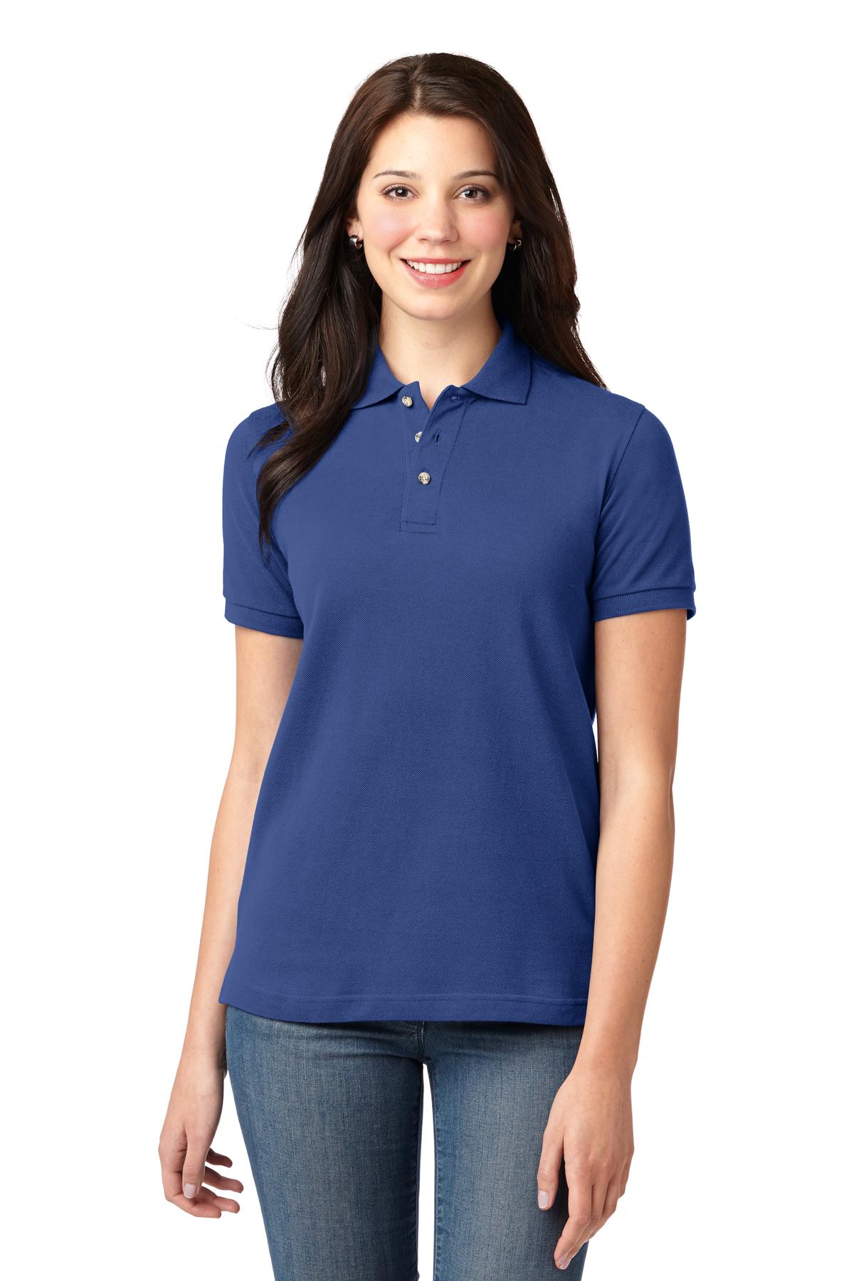 Port Authority® Women's Heavyweight Cotton Pique Polo.  L420