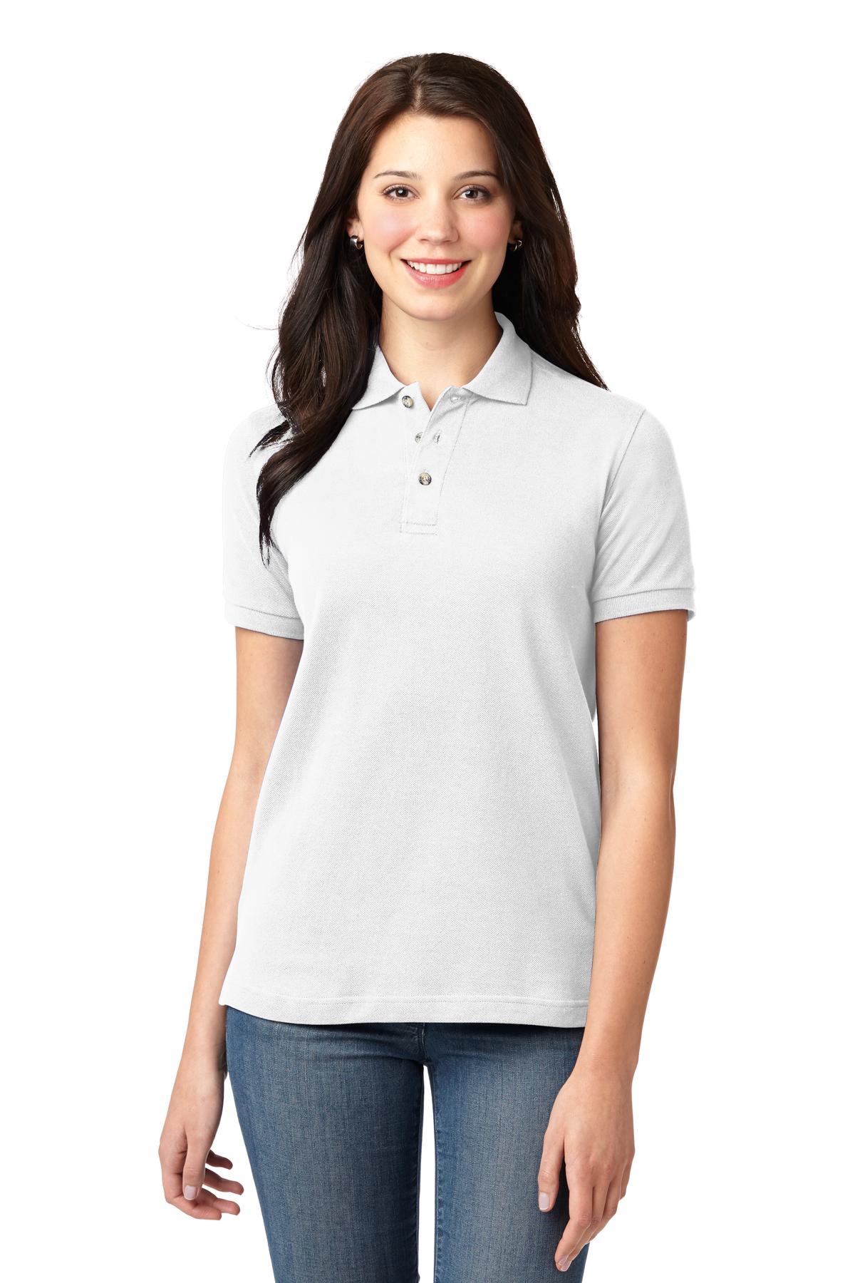 Port Authority® Women's Heavyweight Cotton Pique Polo.  L420