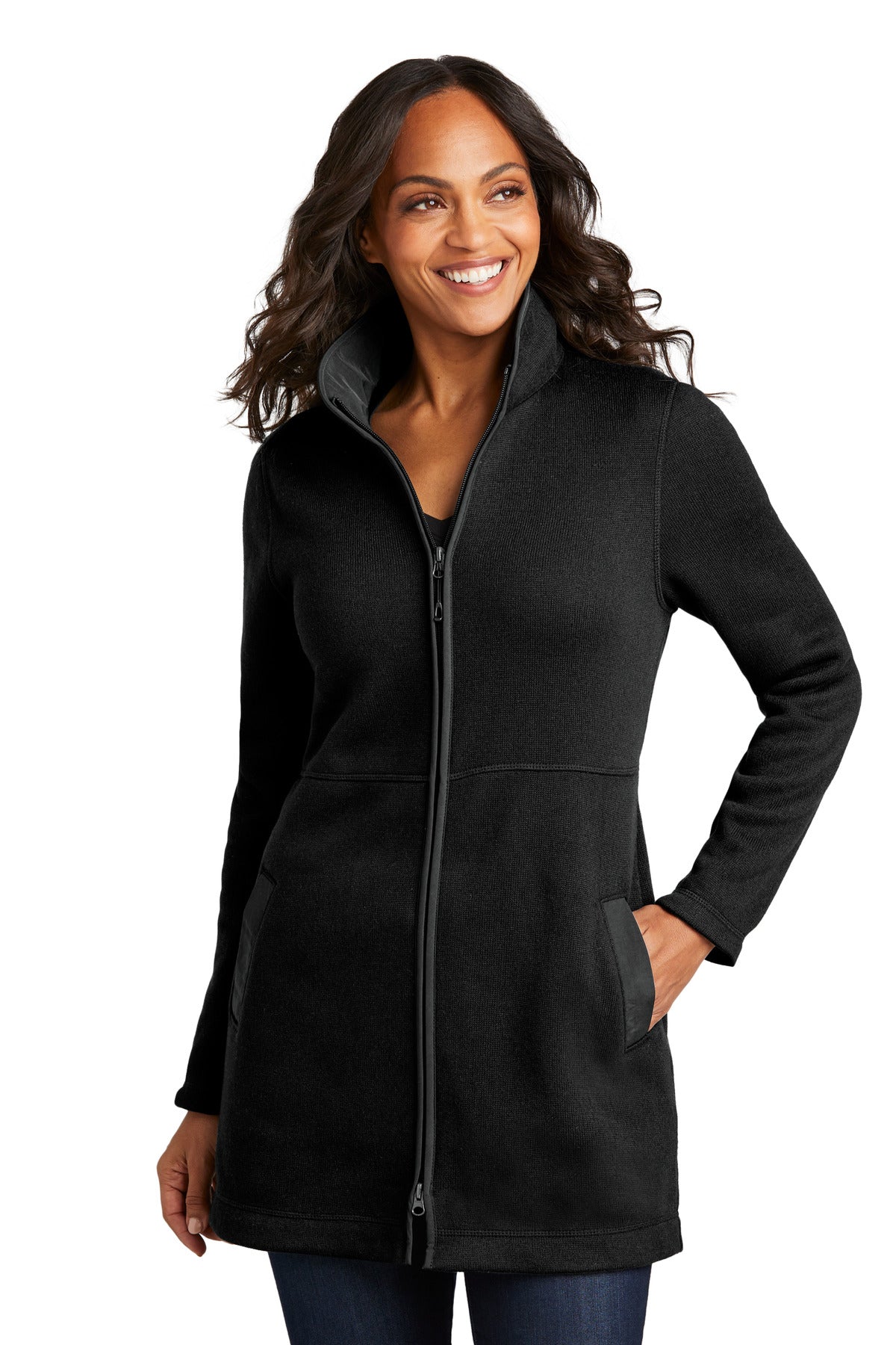 Port Authority® Women's Arc Sweater Fleece Long Jacket L425