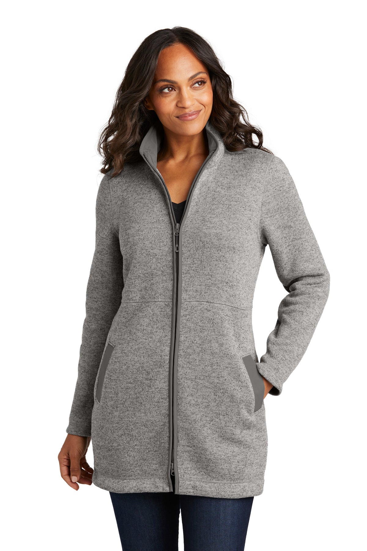 Port Authority® Women's Arc Sweater Fleece Long Jacket L425