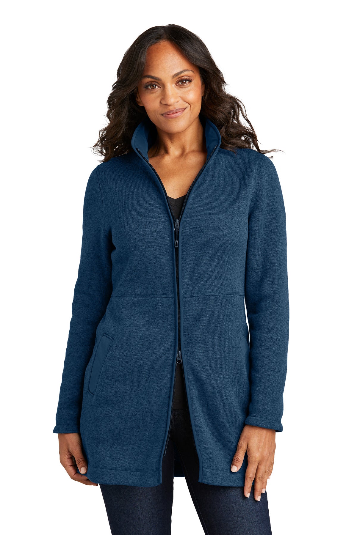 Port Authority® Women's Arc Sweater Fleece Long Jacket L425