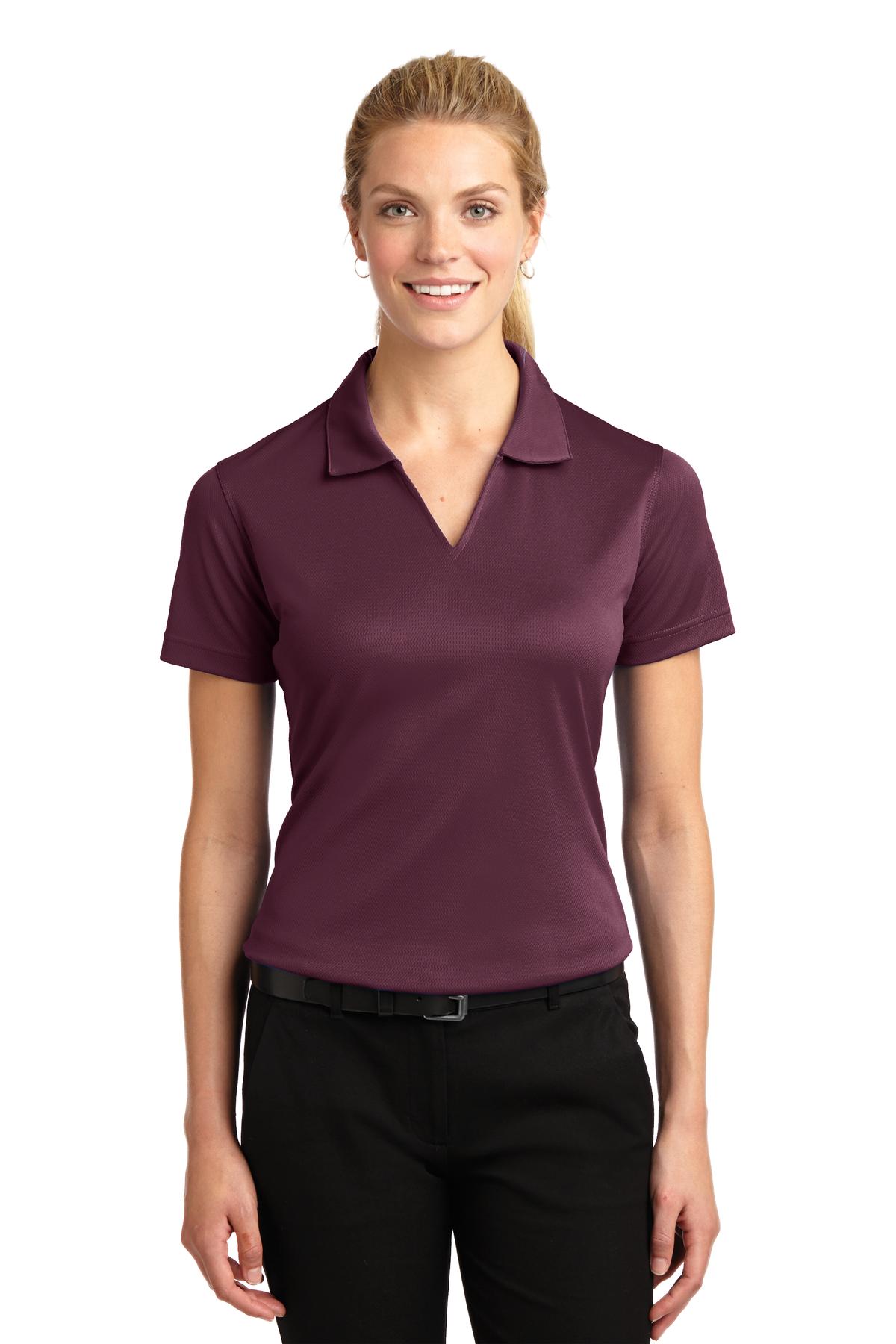 Sport-Tek® Women's Dri-Mesh® V-Neck Polo.  L469