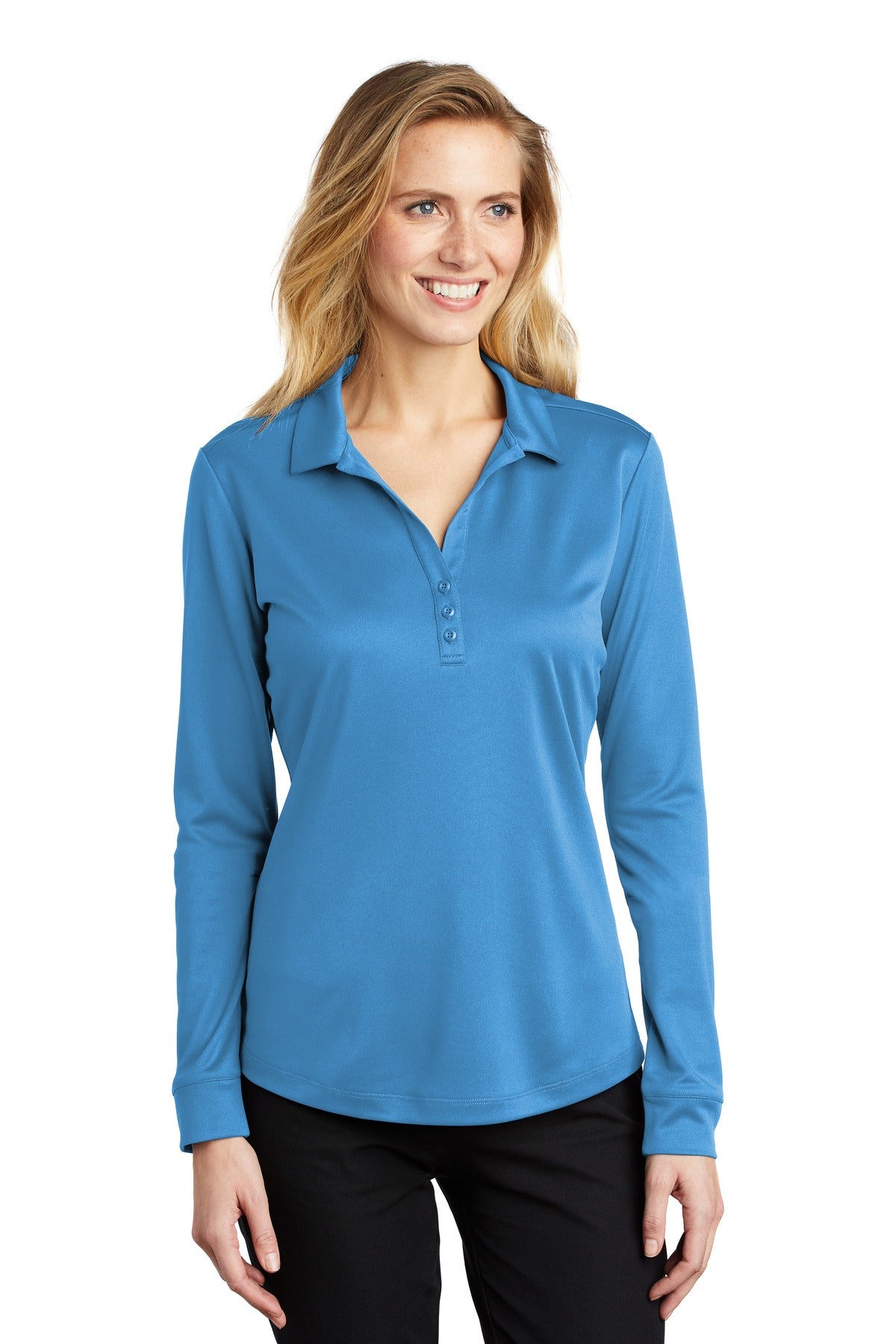 Port Authority ® Women's Silk Touch ™  Performance Long Sleeve Polo. L540LS